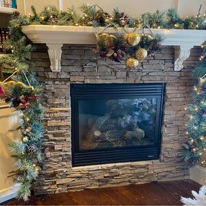 High end artificial Christmas Garland 12 feet long with decelerations no lights